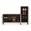 Sayona Multipurpose Shoe Rack Combo with Tall and seating Brown Maple & White