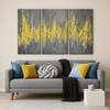 Truss Yellow Grey Pieces Canvas Wall Prints Canvas Wall Prints Set of 3 Multicolor Matte