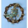 Desert Art Metal Handpainted Lord Krishna Wall Hanging in Blue Colour