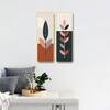 The Castle Decor Modern Boho Botanical Wall Art Set of 2 Design 1 19x27 Inch