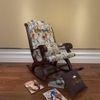 Udell Solid Wood Rocking Chair in Beige printed Colour