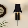 Devansh Metal Electric Wall Light in Black Colour with Black Shade Count of 1 Light