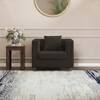 Windsor Premium 1 Seater Fabric Sofa in Stone Grey Velvet Colour