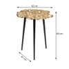 De Aluminium Side Table in Gold Colour