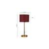 Maroon Jute with Metal Gold Table Lamp