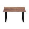Aquila Live Edge Solid Wood 6 Seater Dining Table In Teak Finish
