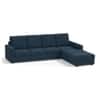 Apollo Compact Sofa (Colour : Indigo Blue, Cushion : Soft, Back Type : High Back, Seating Capacity : Right Aligned 3 Seater + Right Aligned Chaise)