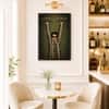 The Castle Decor Vintage Waiter Wine Glass Wall Art Framed Painting 12x18 Inch