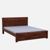 Sagar Solid Wood Queen  Size Bed Without Storage (Provincial Teak Finish)