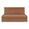 Basel Solid Wood King Size Drawer Storage Bed In Amber Walnut Finish