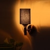 Devansh Metal Electric Wall Light in Gold Colour with Black Shade Count of 1 Light