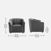 Camro Fabric Sofa (Grey)