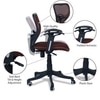 Odrione Low Back Ergonomic Chair in Brown Colour