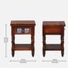 Nilaya Sheesham Wood Bedside Table in Honey Oak Finish with Drawer
