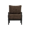Luxe Boucle Fabric Lounge Chair in Brown Colour
