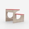 Montessori Toddler Activity Table & Chair in Oak and Red