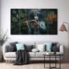 The Castle Decor Krishna Ji Wall Painting Wooden Framed 27x48 Inch (Style 5)
