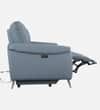 Levanto Half Leather 3 Seater Zero Wall Electric Recliner Sofa in Ocean Blue