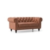 Winchester 2 Seater Luxury Italian Leather Sofa In Cognac
