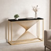 Swirlstar Metal Console Table in Gold Colour