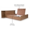 Vienta Engineered Wood King  Size Upholstered Bed With Box Storage (Brentwood Oak Brown Finish)