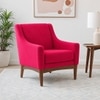 Claudia Boucle Fabric Arm Chair in Red Colour
