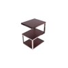 Maude Solid Wood Side Table in Ss Polish & Matte Walnut Finish