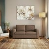 Apollo Compact 2 Seater Fabric Sofa in Mocha Colour