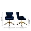 Doe Buck Adan Modern Blue Velvet Office Chair