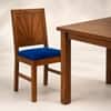 Globally Indian Aurelie Solid Sheesham Wood 6 Seater Dining Table Set 6 Chairs Navy Blue