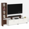 Bluewud Amy Engineered Wood Tvcabinet In Brown Maple & White Finish