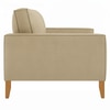 Airy 3 Seater Sofa In Leatherette Beige Color