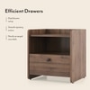 Lavista Engineered Wood Bedside Table in Classic Walnut Finish