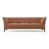 Weston 3 Seater Luxury Italian Leather Sofa In Cognac