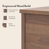 Hazel Engineered Wood Bedside Table in Classic Walnut Finish