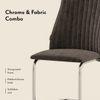 Ingrid Fabric Dining Chair Set Of 2 In Grey Colour