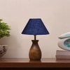 Devansh Blue Jute Table Lamp With Wood Natural Base (10X12.5 Inches)-35