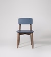 Rota Solid Wood Dining Chair in Blue Colour