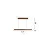 Brigitte 36 Brown Solid Wood Single Hanging Light