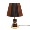 ELARE Jute Shade Table Lamp, Night Lamp with Wood Base