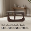 Noguchi Abstract Solid Wood Coffee Table In Dark Walnut Finish