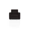 Apollo High Back 1 Seater  Fabric Sofa In Deep Brown Velvet Colour