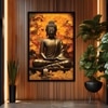 The Castle Decor Lord Buddha Wall Painting Framed Artwork 20x30 Inch Style 1