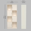 8 Shelves Semi Open Multipurpose Matrix Kitchen Cabinet In Highland Pine Finish