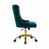 Doe Buck Swen Luxury Teal Tufted Velvet Office Chair