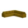 Apollo Corner Sofa (Seating Capacity : Left Aligned 3 Seater + Right Aligned 3 Seater + Corner, Colour : Olive Green, Cushion Type : Soft, Back Height : High Back)