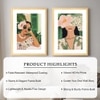 Boho Women Portrait Green and Pink Set of 2 Framed Posters 45x60 cm
