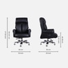 Endeavour High Back Leatherette Office Chair In Black Colour