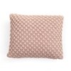 Popcorn Knit Cameo Pink Cushion Cover 16X16  Inches