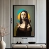 The Castle Decor Abstract Mona Lisa Wall Art Framed Painting 20x30 Inch